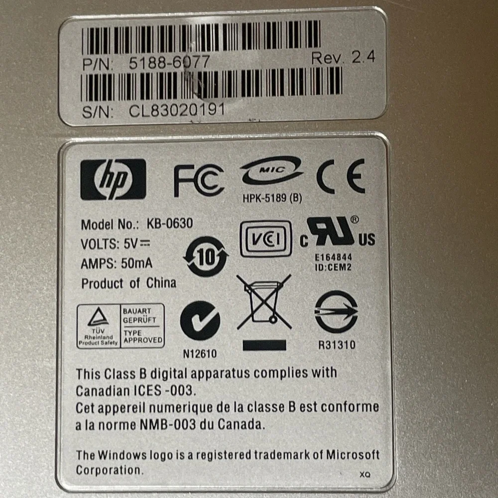 HP used kb